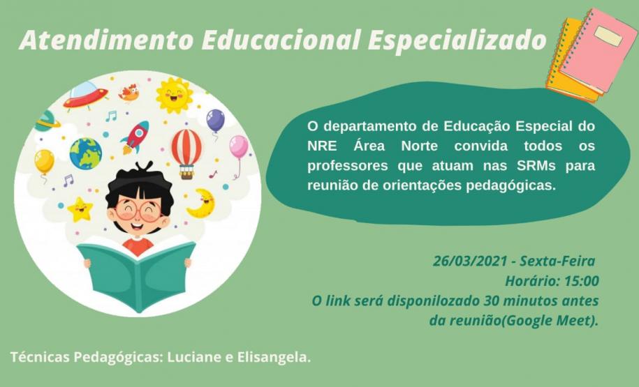A Equipe da Educação Especial do Núcleo Área Metropolitana Norte, inicia esta semana, um ciclo de reuniões trazendo orientações pedagógicas para todas as demandas de TILS, PAC, PAEE e SRM. 5